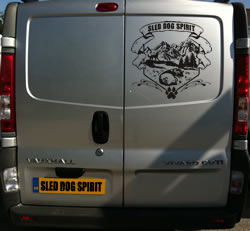 Sled Dog Spirit Shield Van Decal